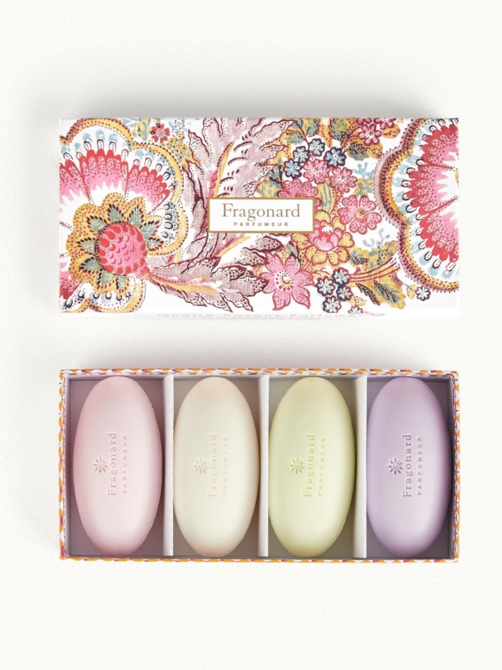 Fragonard Parfumeur France Quatre Savons Parfumés Gift Boxed Soap Set